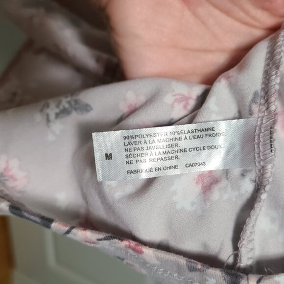 Floral Lace Purple Pink Marilyn Monroe Night Pajama Lingerie V Neck Shirt Size M - Picture 4 of 9